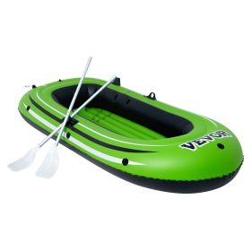 VEVOR Inflatable Boat, 2-Person Inflatable Fishing Boat, Strong PVC Portable Boat Raft Kayak, Includes 45.6 in Aluminum Oars