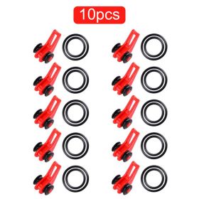 10pcs/lot Fishing Rod Pole Hook Keeper for Lockt Bait Lure Accessories Jig Hooks Safety Keeping Holder Fishing Tool (Color: 10pcs red)