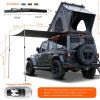 Explorer Plus Rooftop Tent Hardshell with Side Awning, Air Conditioner Outlet with Bracket, Luggage Racks&Replaceable Netting Rain Curtain