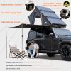 Explorer Plus Rooftop Tent Hardshell with Side Awning, Air Conditioner Outlet with Bracket, Luggage Racks&Replaceable Netting Rain Curtain